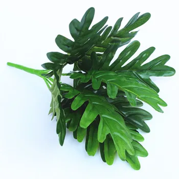 Spring Rain Leaves Artificial Plant Flowers Plastic Fake Plant for Wedding Home Party Decoration Leaves Simulation Plant