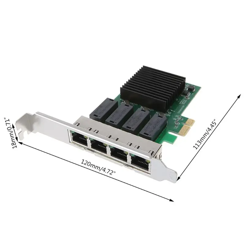 PCI-E x4 Gigabit Ethernet адаптер плата сетевого контроллера ПК RTL8111H-T4 чип