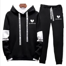 Autumn/Winter XXXTentacion Revenge Kill Hip Hop Hoodies Sweatshirts And Sweatpants Men Two Piece Set Hooded Suit Velvet 4XL
