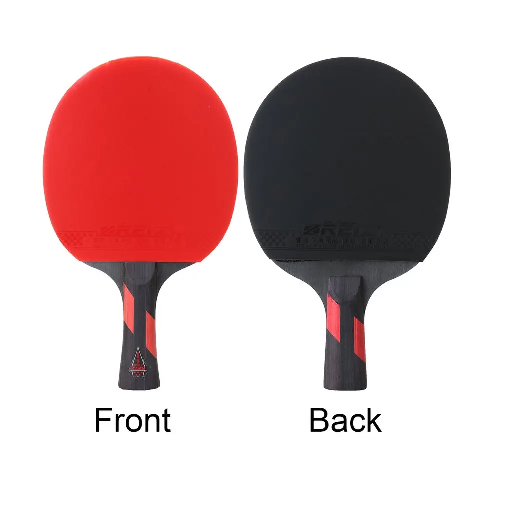 1 шт. 5 звезд черный, красный древесины, настольный теннис ракетки двойной прыщи-в резиновые Pingpong ракетка для подростка игроков 2 размер