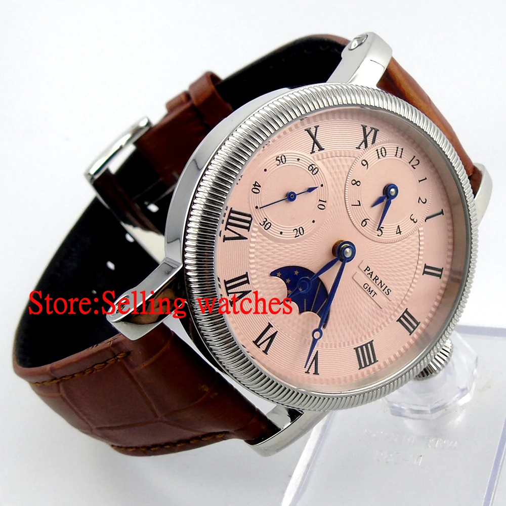 Часы мужские механические с кожаным ремешком 43 мм|watch leather strap|watch leatherwatch men |