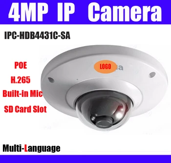 

4mp poe IPC-HDB4431C-SA Mini Dome IP Camera Built-in Micro H.265 Multi-language indoor Network Dome Security Camera with logo