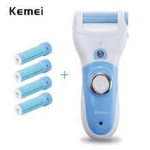 Kemei электрический прибор для удаления мозолей инструменты для ухода за ногами Топ Электрический педикюр бархат гладкая машина мозолей пилка для ног