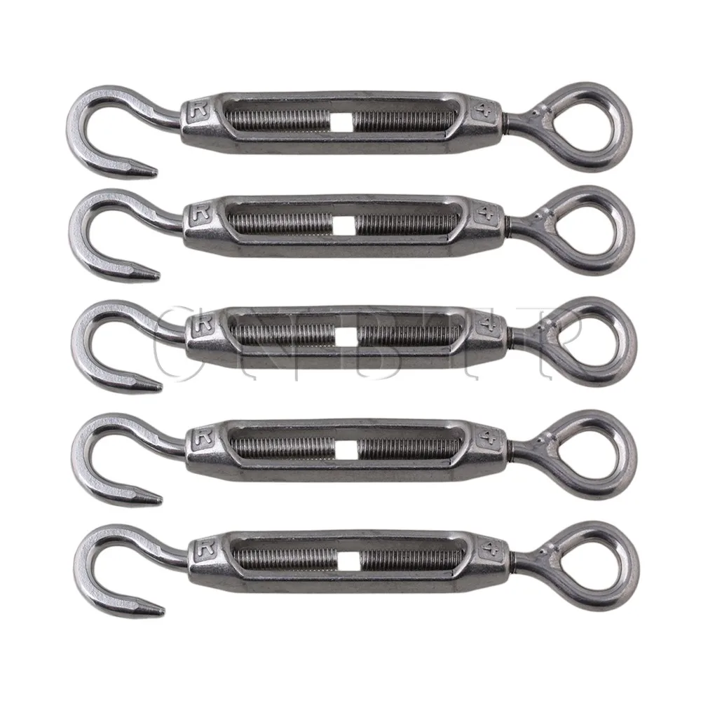 BQLZR M3.5 Sujetador de cadena de enlace r/ápido de acero inoxidable 304 de color plateado Sujeci/ón de mosquet/ón con forma de mosquet/ón con paquete de tuerca roscada de 5