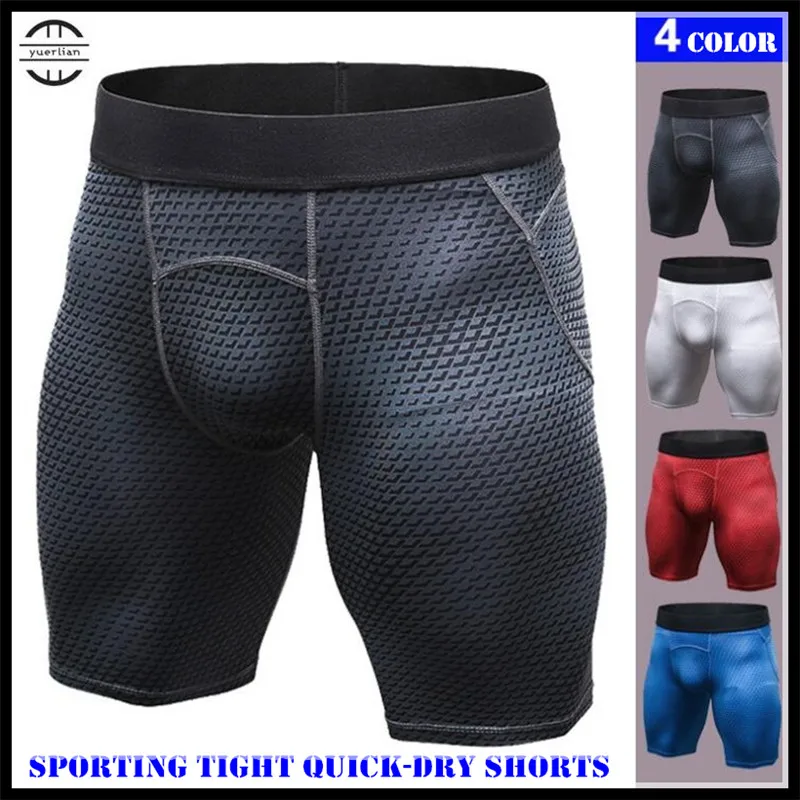 Männer Pro Shaper Compression Unterwäsche 3D Drucken Engen Boxer, kühlen Hohe Elastische Schweiß Schnell-trocken Wicking Sport Fitness Shorts 4005