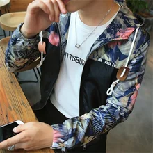 Floral Jacket 2018 Autumn Mens Hooded Jackets Slim Fit Long Sleeve Homme Trendy Windbreaker Coat Brand Clothing Drop Shipping Floral Jacket 2018 Autumn Mens Hooded Jackets Slim Fit Long Sleeve Homme Trendy Windbreaker Coat Brand Clothing Drop Shipping