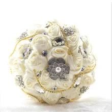 Новые Потрясающие Свадебные цветы красочные свадебные букеты искусственная роза букет