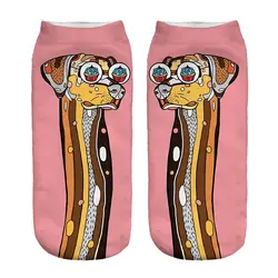 Мода 3D мультфильм красочные очки собаки печатные носки мужские новые унисекс милые низкие носки Горячий товар стильные горячие