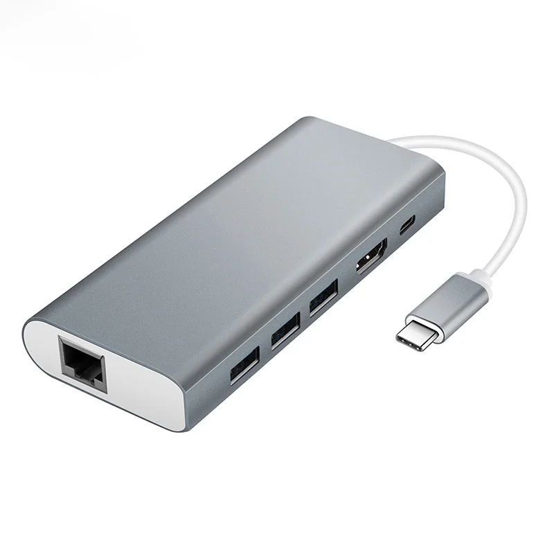 6 in 1 USB-C Hub Type C to 4K HDMI to Gigabit Ethernet to USB-C Charging 3 USB 3.0 Converter Adapter Drop Shipping 6 in 1 USB-C Hub Type C to 4K HDMI to Gigabit Ethernet to USB-C Charging 3 USB 3.0 Converter Adapter Drop Shipping