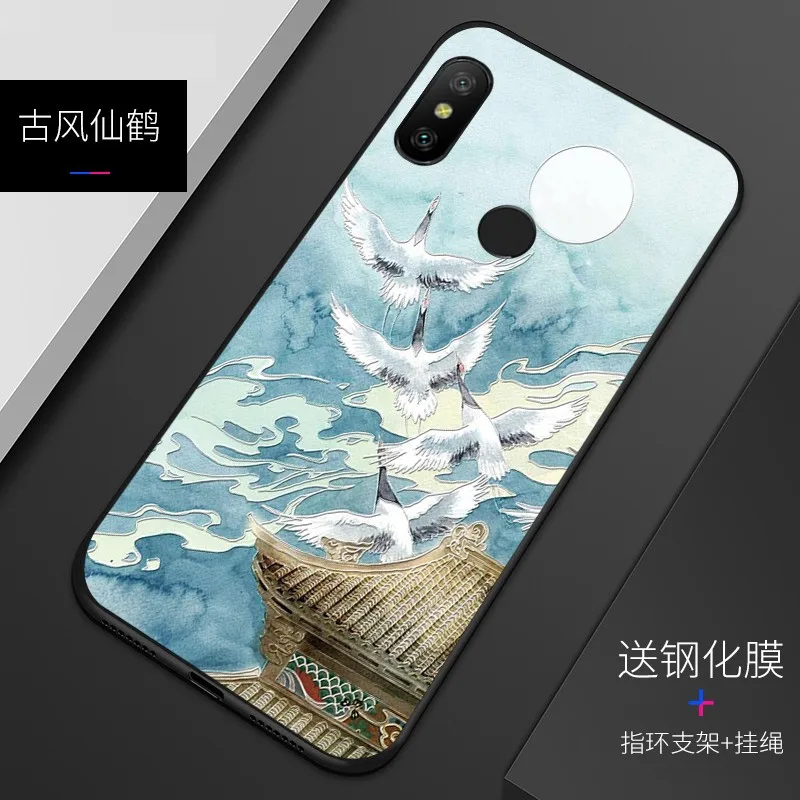 Рельефный Винтажный чехол в японском стиле для Xiaomi Redmi note 6 note6 Snow Mountain|Бамперы| |