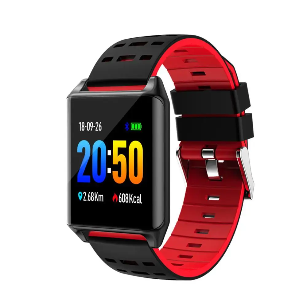 Стильный IP67 Водонепроницаемый индекс сердечной активности Step Counter музыка Управление Смарт-часы Bracet для детей Для женщин Для мужчин - Цвет: Красный
