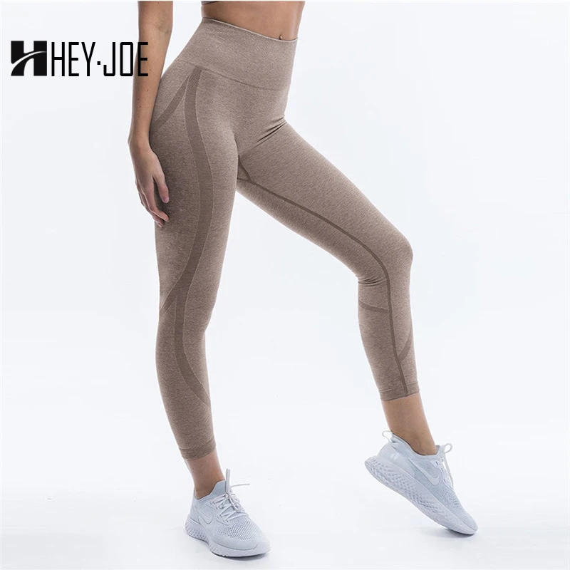 

HEYJOE High Waist Seamless Leggings For Fitness Women Sexy Push Up Activewear Shaping Leggings Printing Workout Sporty Leggins