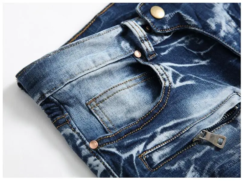 Для Мужчин's джинсы для женщин Высокое качество Фирменная Новинка мужские узкие джинсы прямые джинсы с дырками мужские джинсы рваные