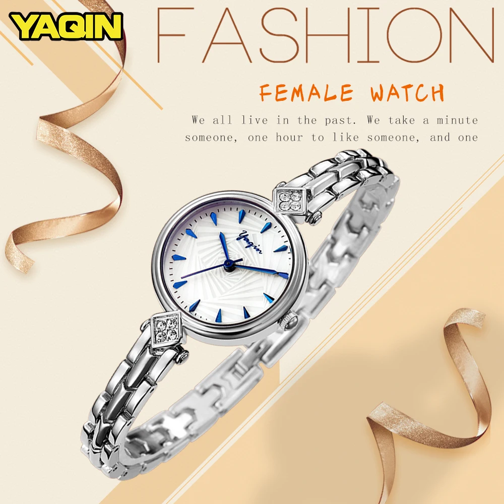 

YAQIN New Arrival Women Fashion Quartz Wrist Watches Rhinestones Luxury Bracelet Watch Lady Dress Diamond Relogio Feminino