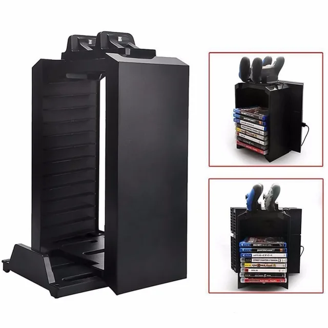 Cheap Disk Storage Stand Kit Vertical Console Stand Holder Cooling Fan With Controller Charging Dock for PS4 Pro Slim XBOX ONE