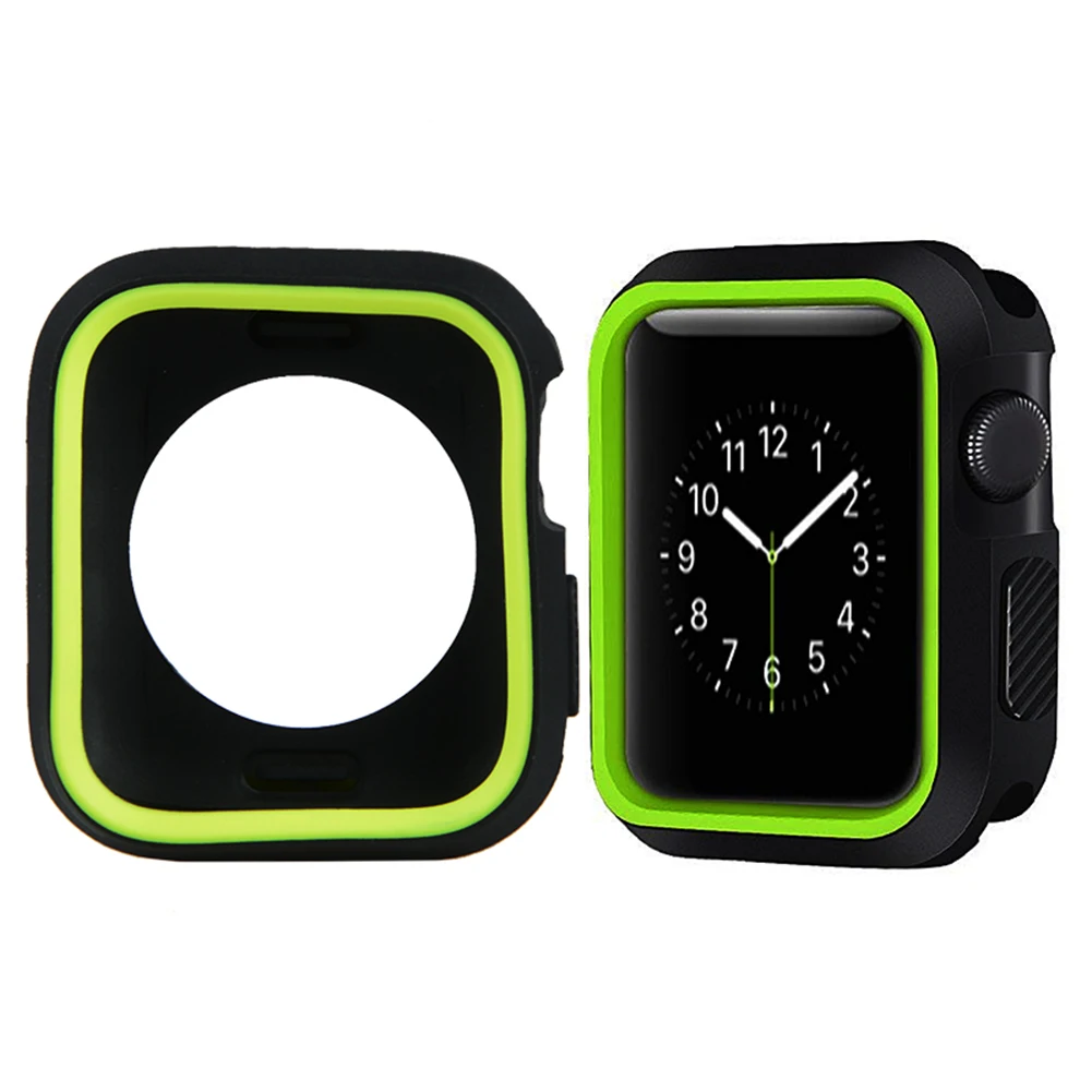 

Bumper Cover for Apple Watch Case Fashion TPU Protective Cover for i Watch 4 40mm 40mm rubber double color Series 4 Covers P15