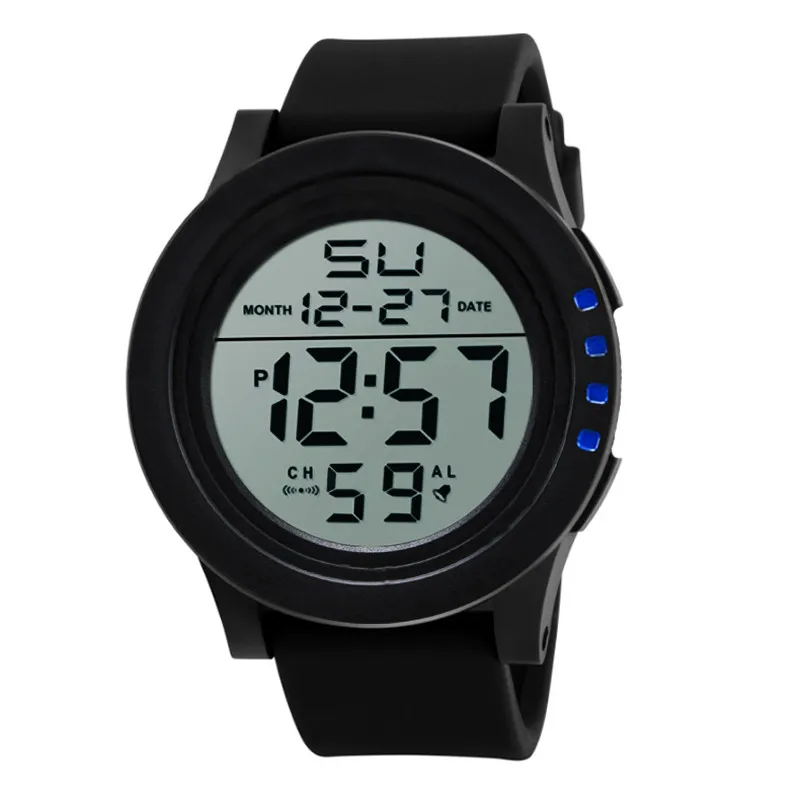 Роскошные спортивные часы Мужские Аналоговые Цифровые Военные Силиконовые повседневные спортивные светодиодный водонепроницаемые наручные часы Woche мужские часы