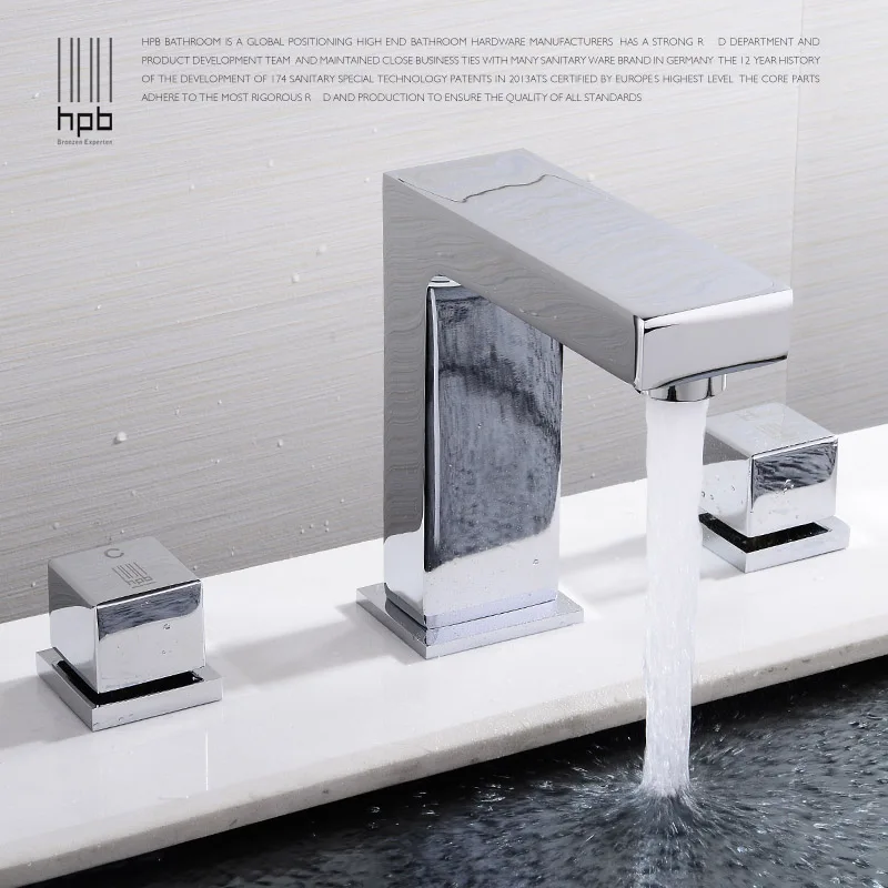 

copper European split double the three basin faucet lavatory basin faucet hot wash basin