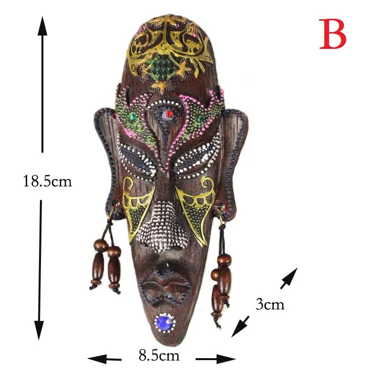 2 шт. Zakka 3D креативные изделия из смолы ретро украшения подарок африканские маски для дома Гостиная Бар Настенные украшения Metope