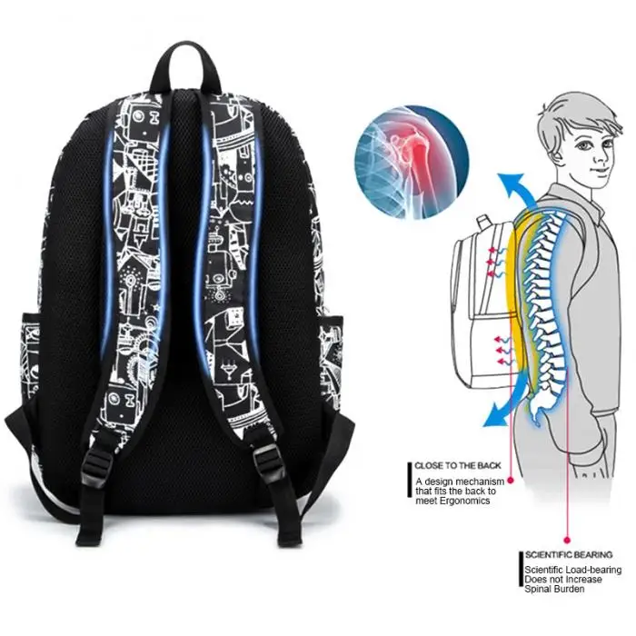 Outdoor Backpack Waterproof Large capacity Lightweight Knapsack Schoolbag Fashion City Jogging Bags for Student XR-Hot