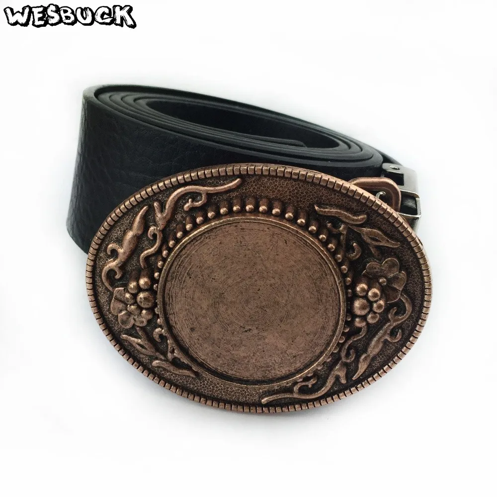 5 PCS MOQ WesBuck Brand Buckle Retro Metal Carving Cowboy Belt Super Jeans Accessories Fit 3.8CM-4CM Best Man Gift | Дом и сад