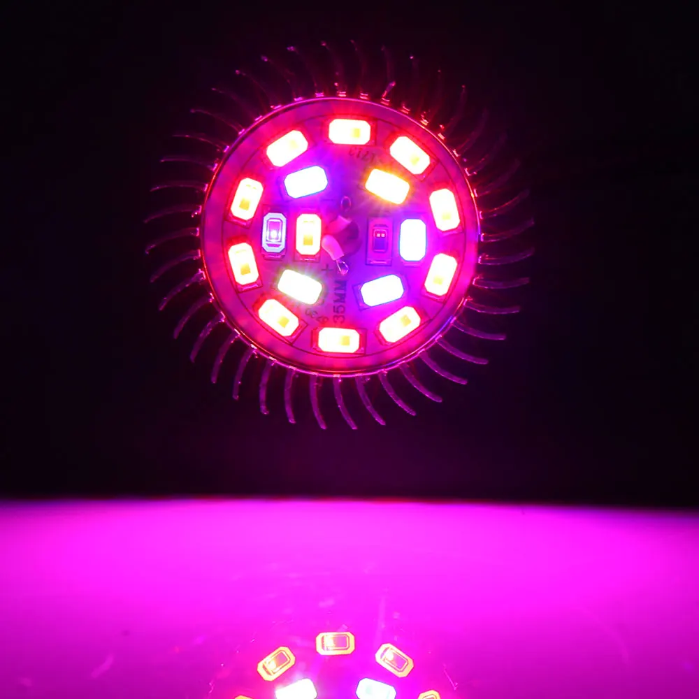 Фитолампа светодиодная полного спектра 18 светодиодов 4 шт./лот Е27|hydroponic lamp|full spectrum