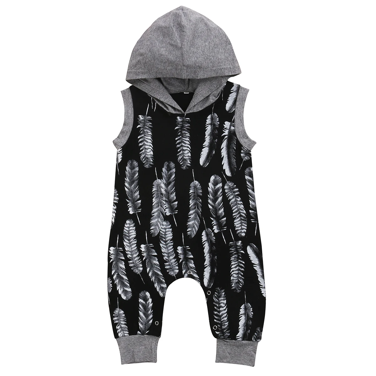 

Summer Baby Feather Clothes Hooded Baby Boys Clothes Jumpsuits Infant Boys Rompers Baby Clothing
