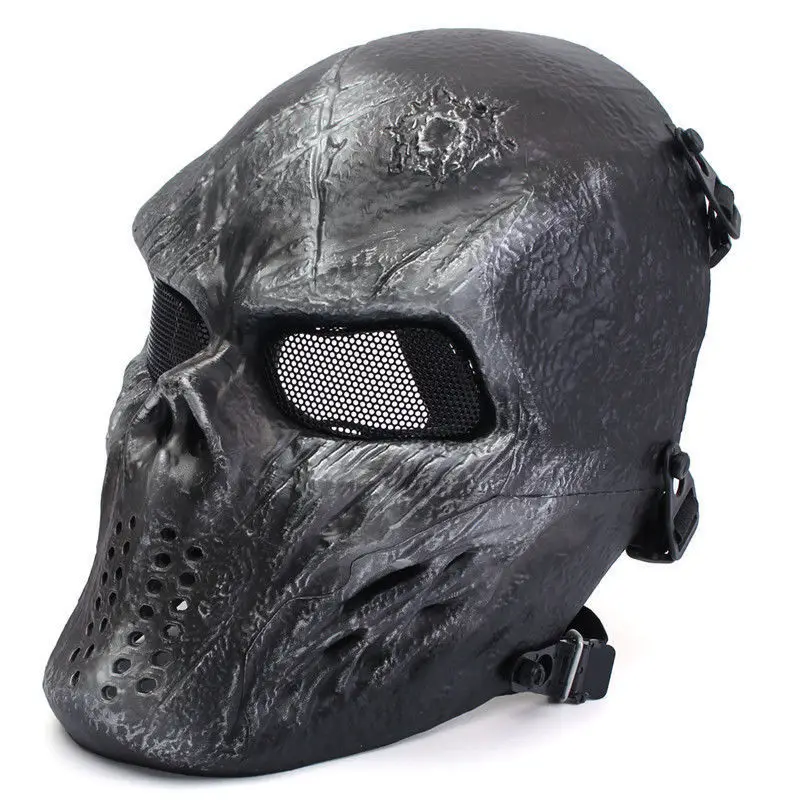 Минч Хэллоуин Вечерние Маски страйкбол пейнтбол маски армейские игры уличная с металлической сеткой глаз щит костюм для Хэллоуина - Цвет: Iron Face