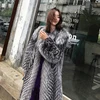 New autumn and winter fur coat for ladies whole fur fox fur long women's trench coat fashionable fur coat slimming jacket ► Photo 1/6