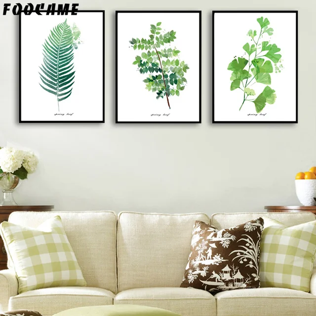 FOOCAME Spring Leaf Plants Leaves Posters And Prints Art Canvas Painting Modern Home Decor Wall Pictures FOOCAME Spring Leaf Plants Leaves Posters And Prints Art Canvas Painting Modern Home Decor Wall Pictures