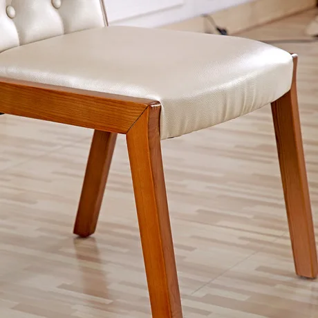 Кафе стулья кафе мебель из массива дерева+ кожа кофе стул столовая стул шезлонг Скандинавская мебель минималистичный современный 65*49*92 см