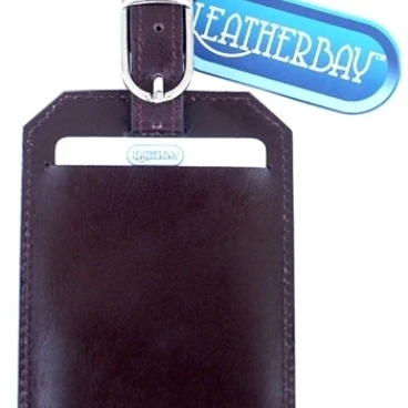 Leatherbay 13103 Leather Luggage Tag Burgundy (1)