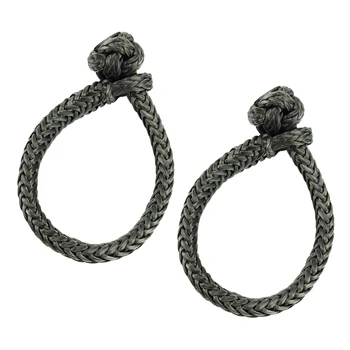 

1 Pair ATV Winch Shackle Breaking Strength Shackle Rope Soft Shackle for Yacht