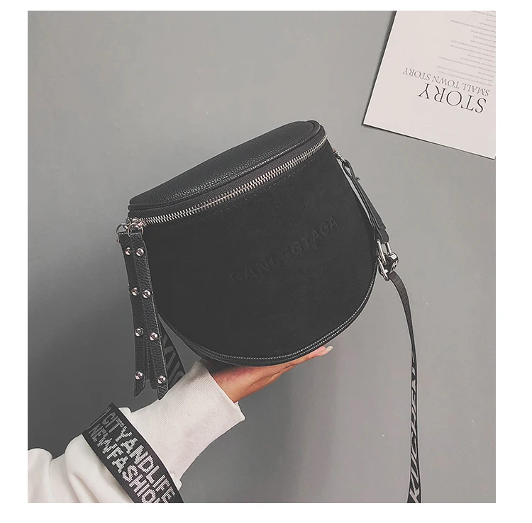 ZYJ Women Suede Leather Shoulder Handbags Waist Bags Chest Pack Girls Leisure Messenger Crossbody Casual Sling Bag Handbag (17)