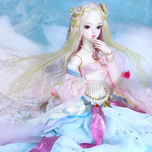 Dbs boneca 1/3 bjd corpo comum mecânico com maquiagem incluindo cabelo olhos roupas 62cm altura meninas sonho fada
