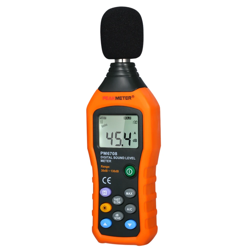 PEAKMETER Высокоточный ЖК-цифровой измеритель уровня шума Измеритель уровня звука 30-130 дБ измерение уровня шума