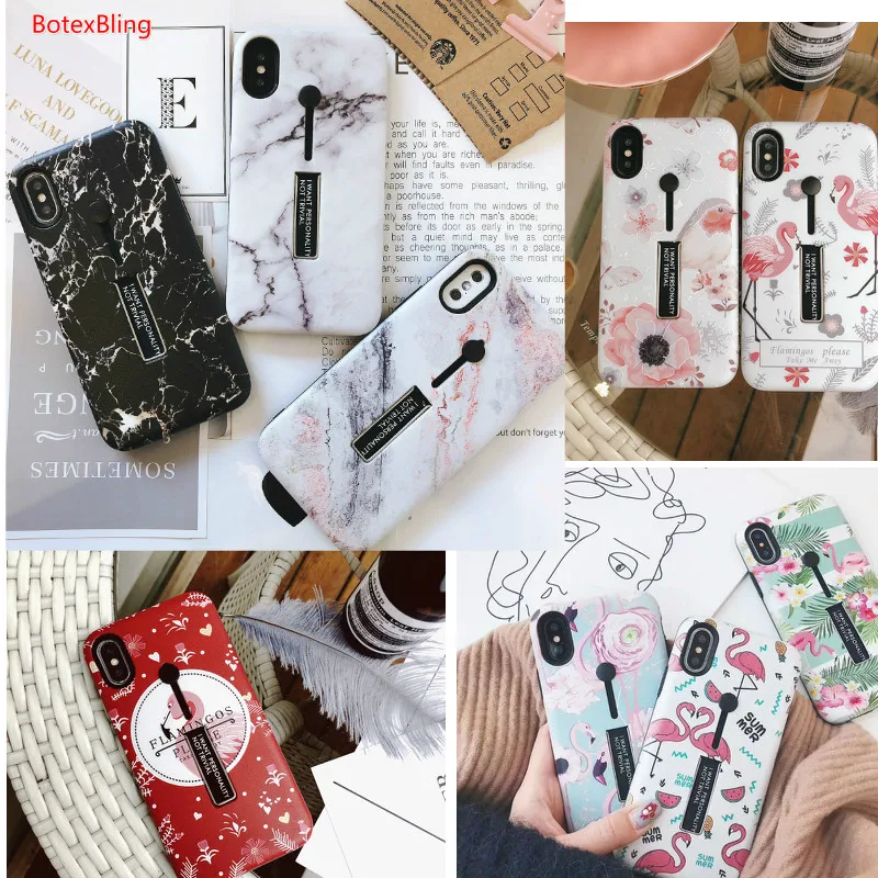 BotexBling Fashion Marble Cute Flamingo Invisible Stand