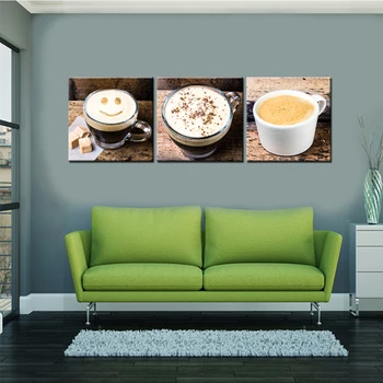 

Modular Wall Paintings Brown A Cup Of Coffee Wall Art Painting Pictures Print On Canvas Food The Picture for Home Modern Decor