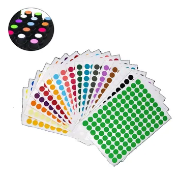 

Colorful Empty Papers Sticker for Glass Essential Oil Bottle Cap Lid Labels Blank Round Circles Stickers