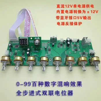 

DSP Digital Reverberation Karaoke Board Digital Tube Displays 100 Effects with Music Front-stage DC 12V