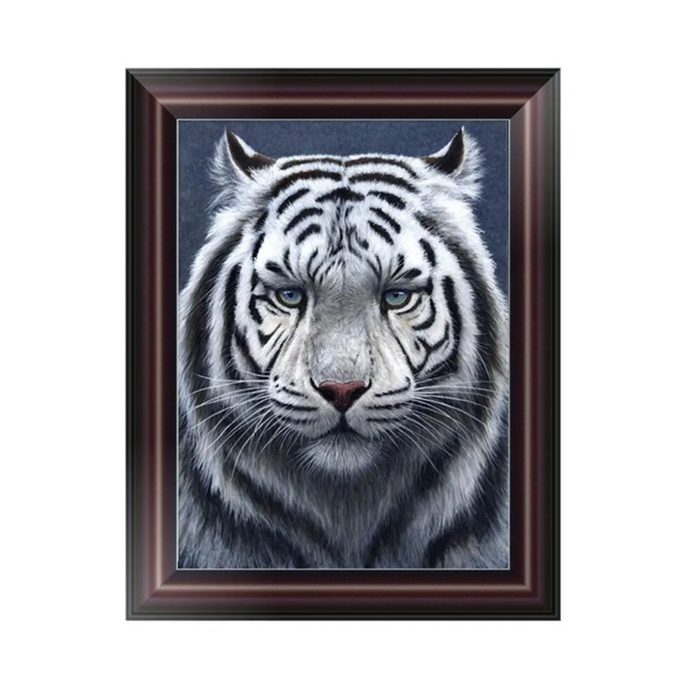 DIY 5D Tiger Diamond Embroidery Painting Cross Stitch Art Craft Wall