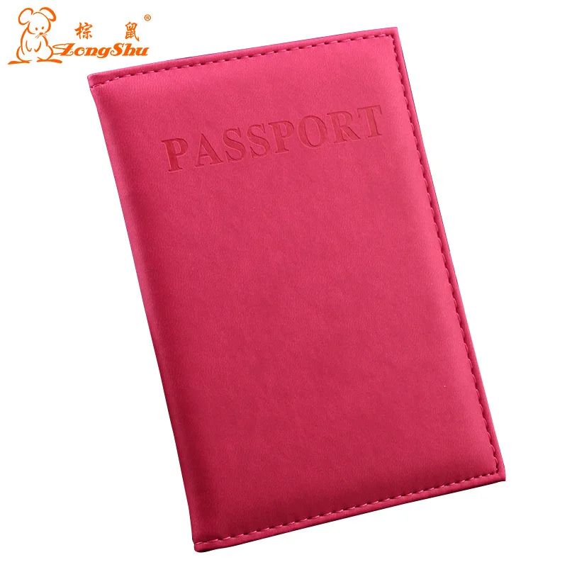 ZS 2015 Hot Women & Men Fashion Leather Travel Passport Holder Cover ID Card Bag Passport Wallet Protective Sleeve