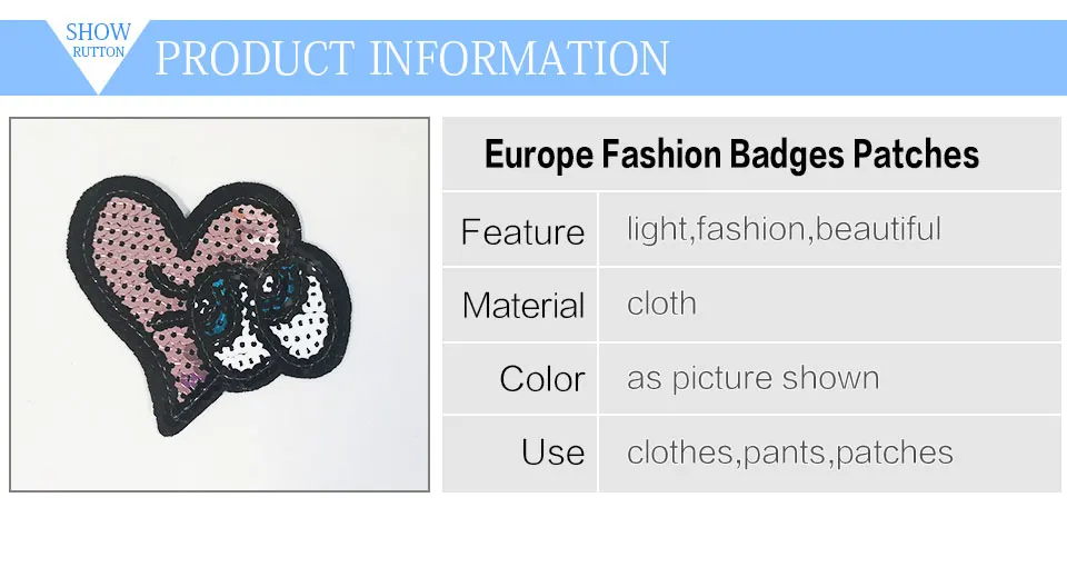 Sequin Patches Iron On Girl Embroidered Crown Rainbow BirdHeart LoveStarSexy Lip Patches For Clothing DIY Letters T-shirt (1)