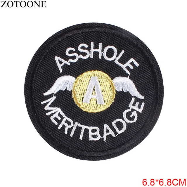 ZOTOONE Round UFO Parches Embroidered Iron on Patches For Clothing DIY Motif Stripes Clothes Stickers Alien Astronaut Badges E 19