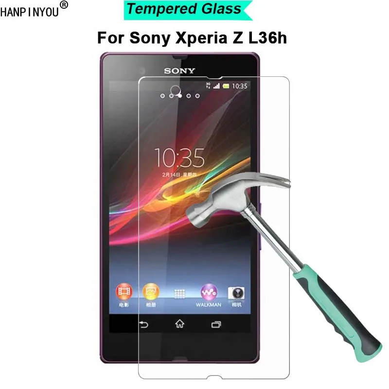 

For Sony Xperia Z L36h L36i C6602 C6603 4.6" 9H Hardness 2.5D Ultra-thin Toughened Tempered Glass Film Screen Protector Guard