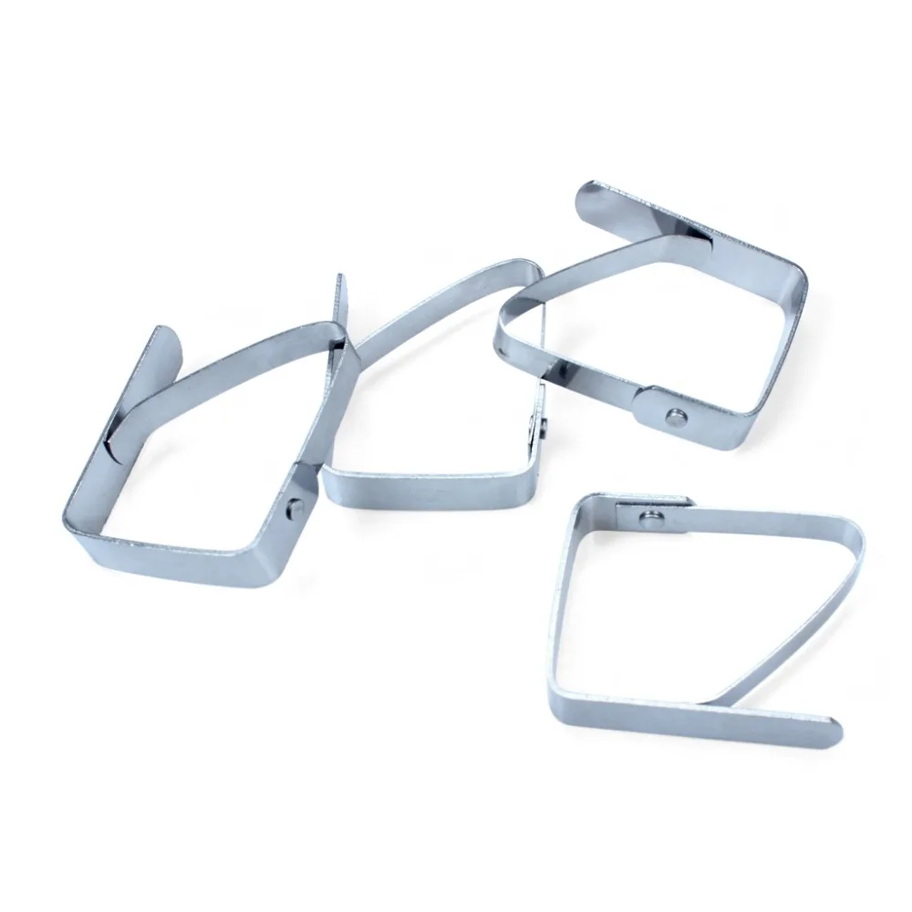 Set of 4 Tablecloth Clips Stainless Steel Table Cover Clamps Table Cloth Holders Adjustable  (4)