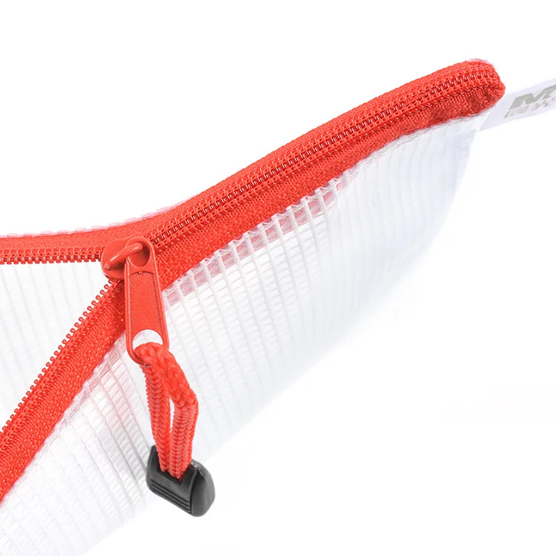 M&G A6 / A5 / B5 A4 mesh zipper bag file bag student transparent office waterproof test paper
