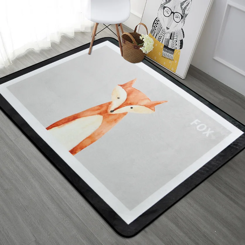 

120*180cm Animal Printed Carpet Living Room Children Bedroom Rugs And Carpets Computer Chair Floor Mat Cloakroom Carpet