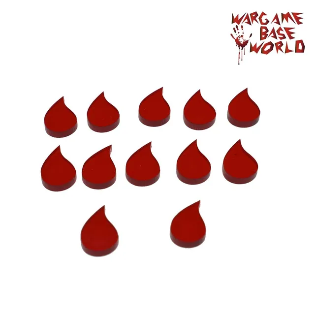 Wargame Base World - Wound Markers - Blood Drops 2