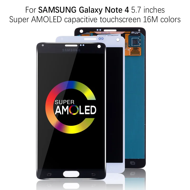  AMOLED Original Display For SAMSUNG Galaxy Note 4 LCD Touch Screen for SAMSUNG Note 4 Display Note4